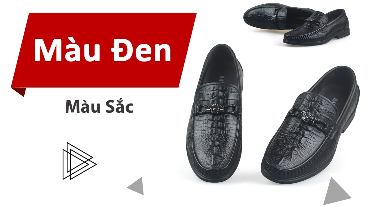 Giày Bit Loafer nam vân da cá sấu